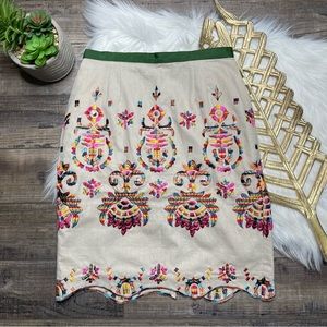 Corey Lynn Calter Embroidered Scallop Skirt